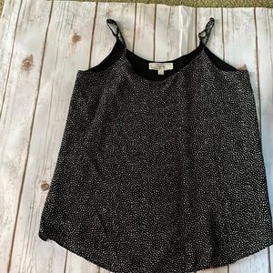 Summer spaghetti strap blouse . Dress top, medium, lined front and back